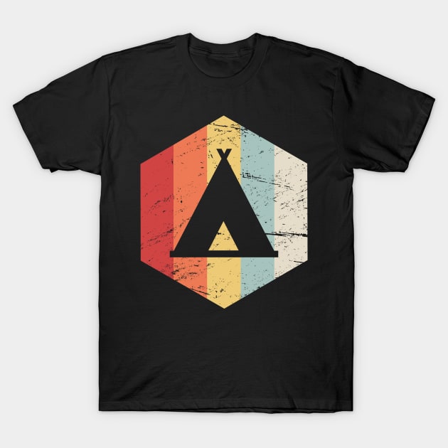 Retro Camper Tent Icon T-Shirt by MeatMan